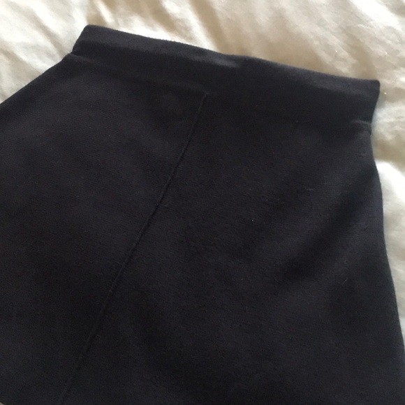 Black Zara Heavy Cotton Knit Flare Skirt, Size Small - Picture 5 of 8